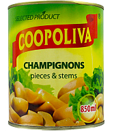 Շամպինյոն կտրատած «Coopoliva» 800գ