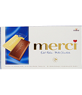 Շոկոլադե սալիկ կաթնային «Merci» 100գ