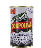 Ձիթապտուղ սև՝ կորիզով «Coopoliva S» 300գ 